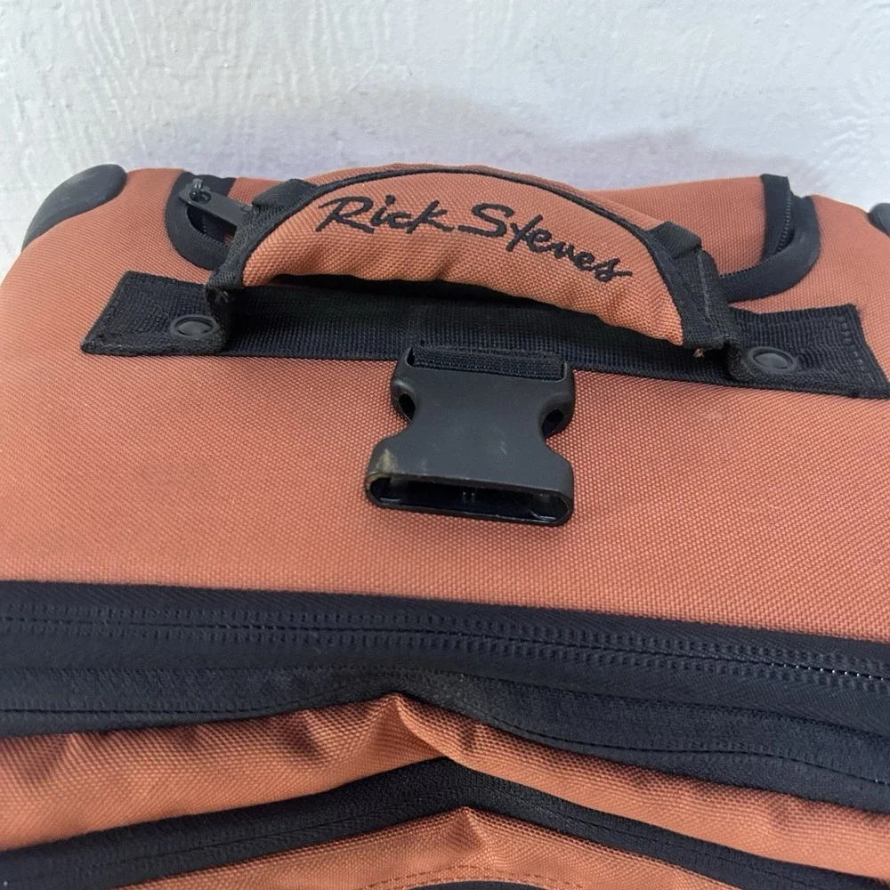 Rick Steves 22-Inch Two-Wheel Expandable Rolling Carry-On Orange